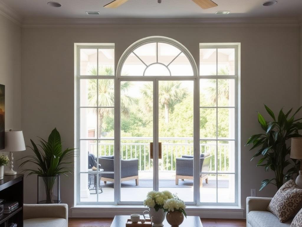 Clear double-pane window after the failed insulated glass unit was replaced